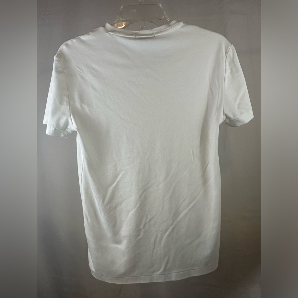 Polo by Ralph Lauren. V-neck short sleeve shirt. White with classic pony chest.. - Picture 5 of 7
